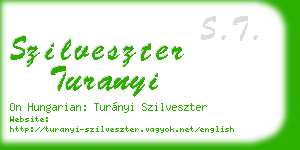szilveszter turanyi business card